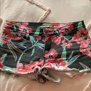 Roxy floral shorts.